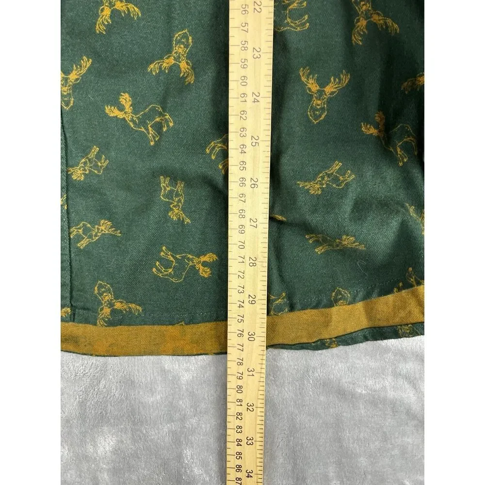Duluth Trading Men's Shirt Size Large Green‎ Untucked Relaxed Fit Deer All Print - Picture 5 of 7